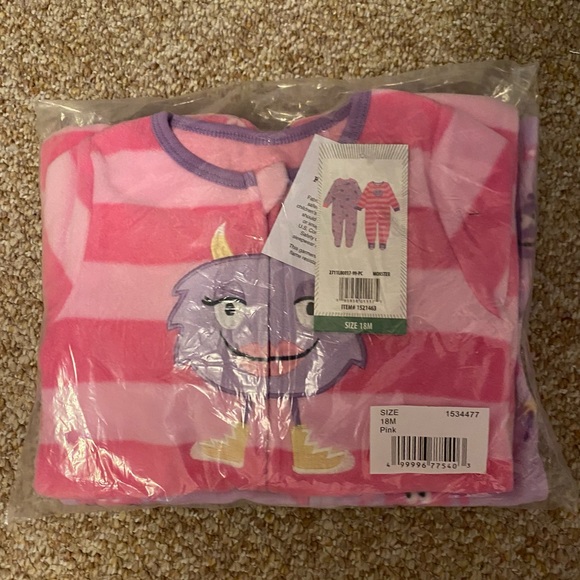 Kids Headquarters Kids' 2-pack Blanket Sleeper, Pink Monster - Picture 7 of 8